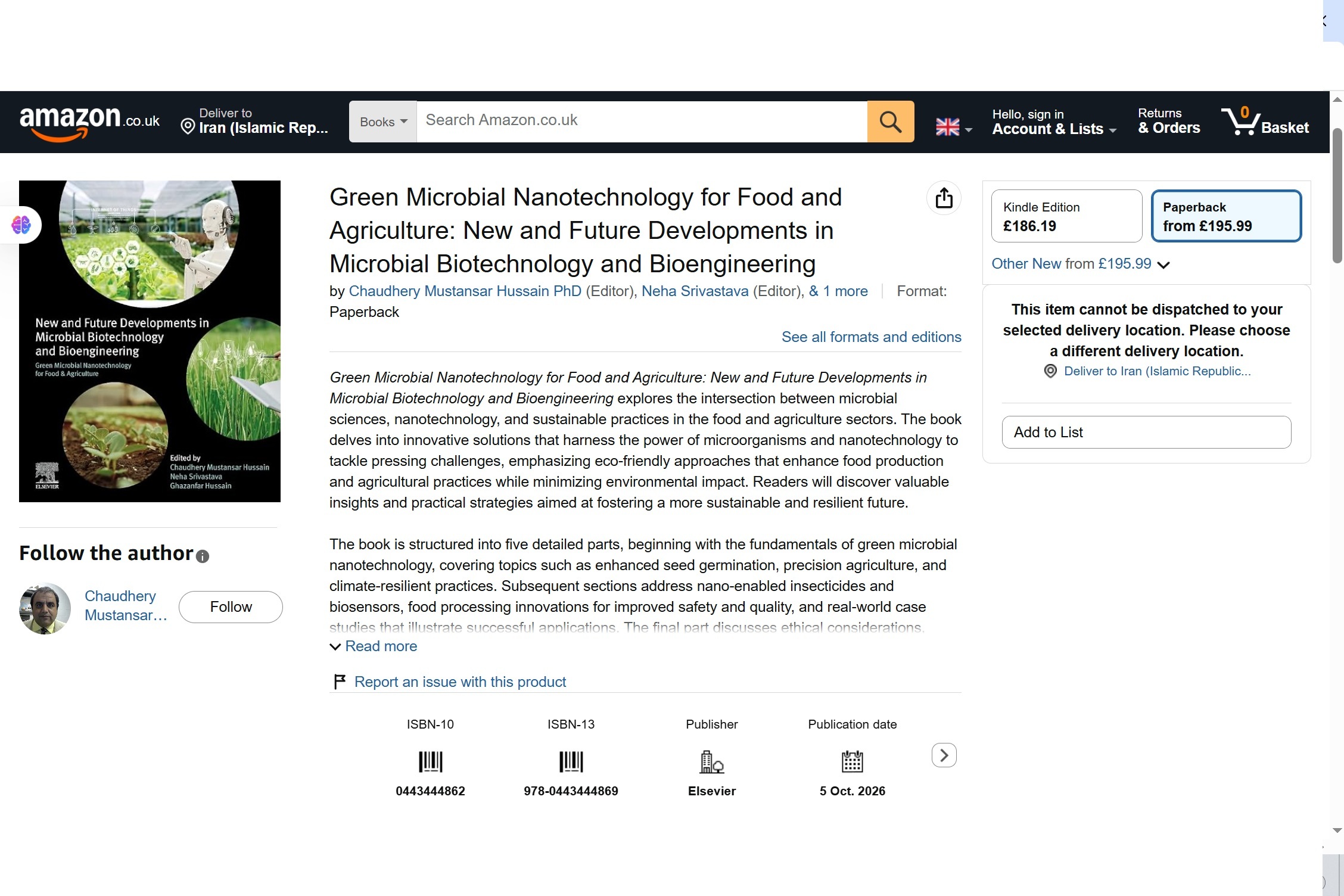 Green Microbial Nanotechnology for Food and Agriculture